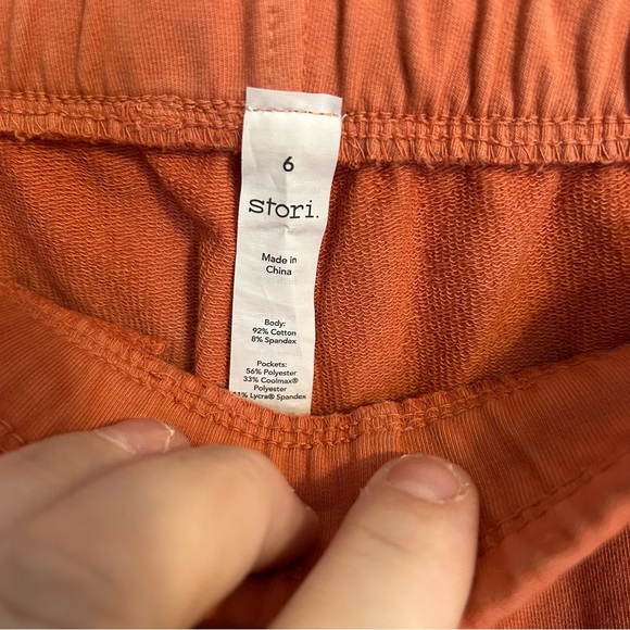 Stori by Katy Hearn Backstory Sweatpants in Sunfade Sandstone Orange 6 - Picture 5 of 6
